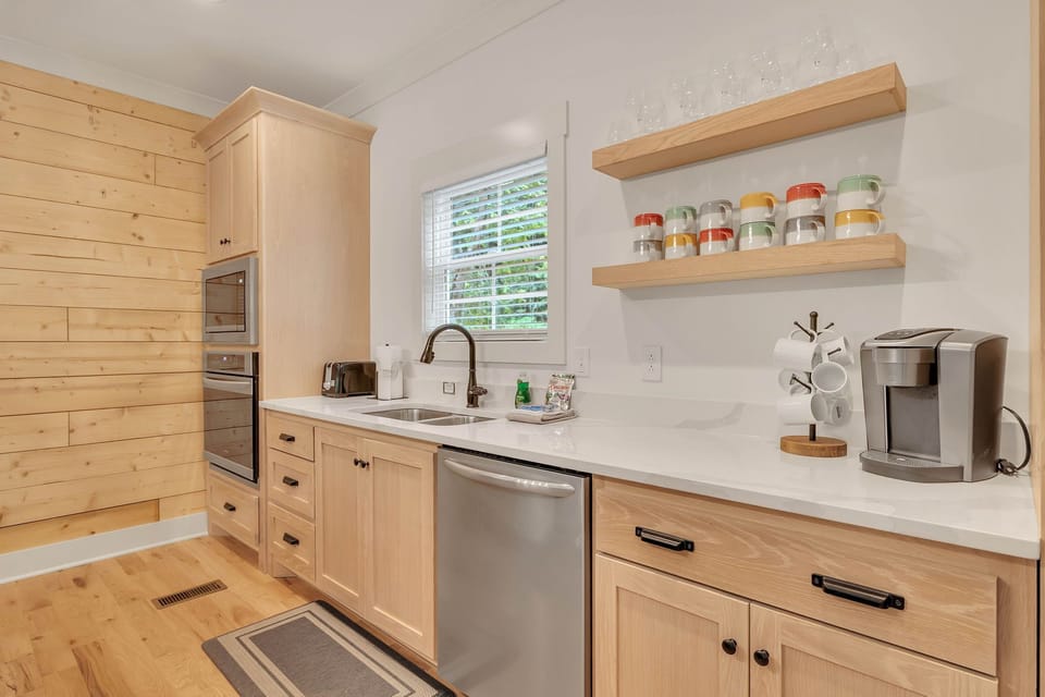 Gourmet kitchen.