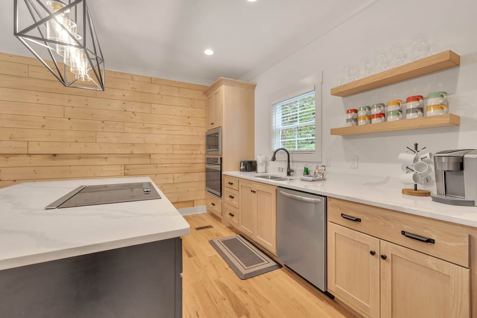 Gourmet kitchen.
