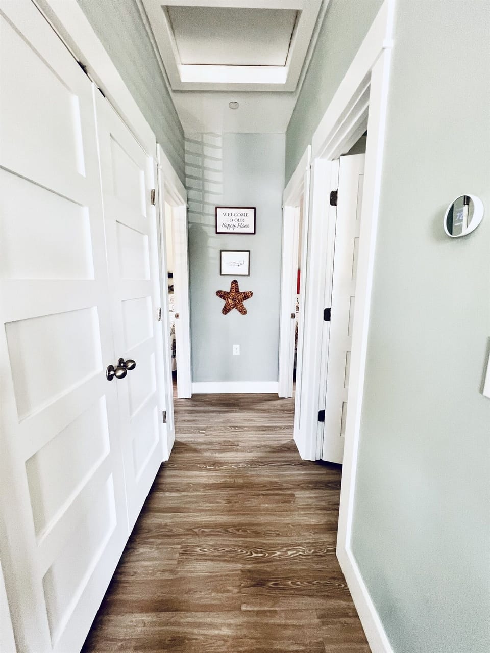 Hallway with brightened with sea décor.