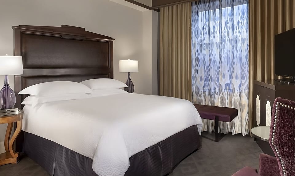 Sink into a plush bed for a perfectly quiet night.