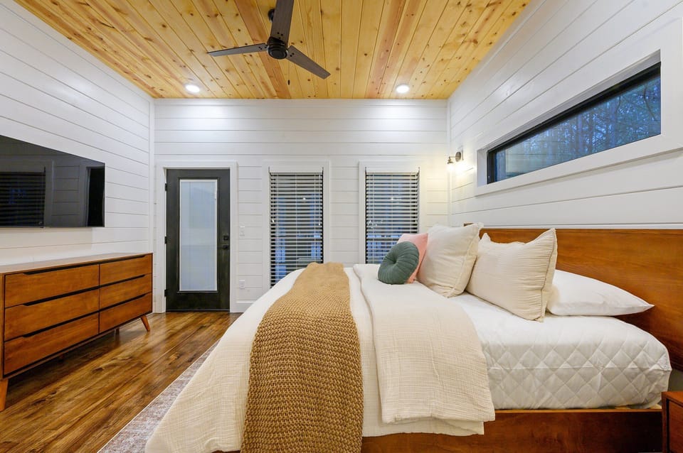 This suite has its own entry and exit point to the outdoor patio.