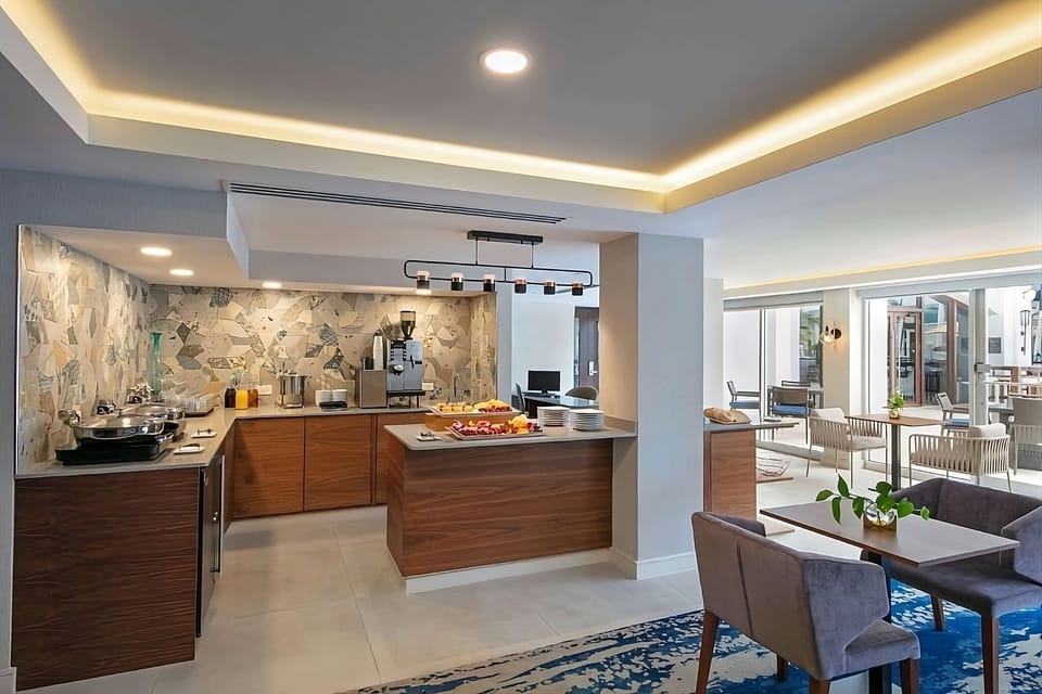 Start your day with a fresh, abundant breakfast spread.