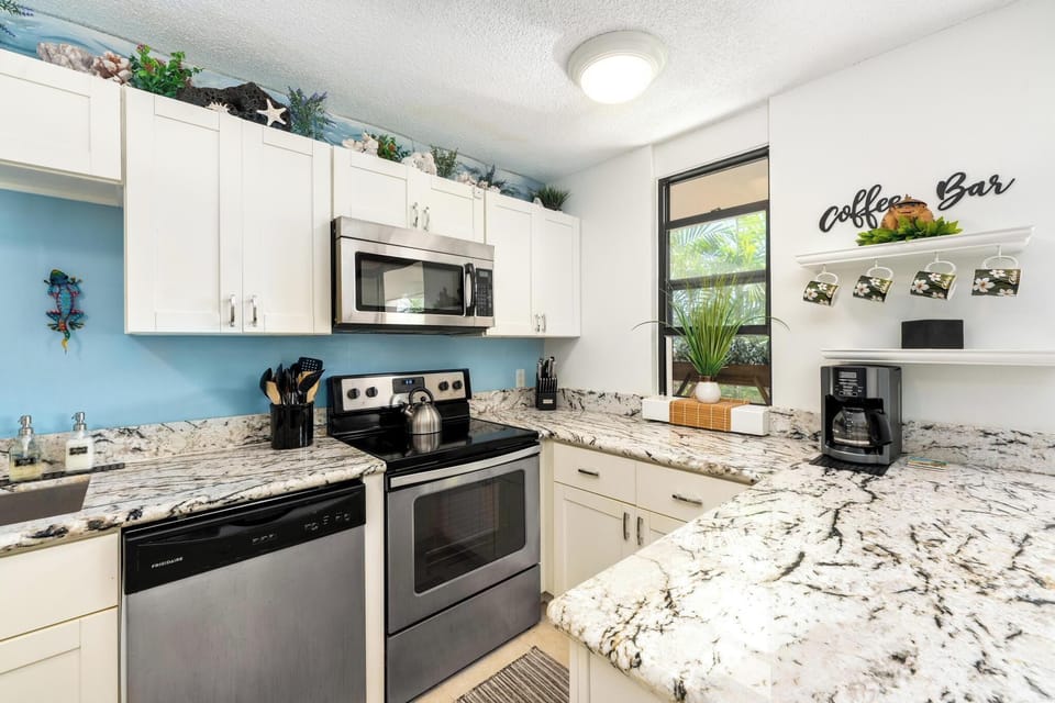 Kitchen with new countertops