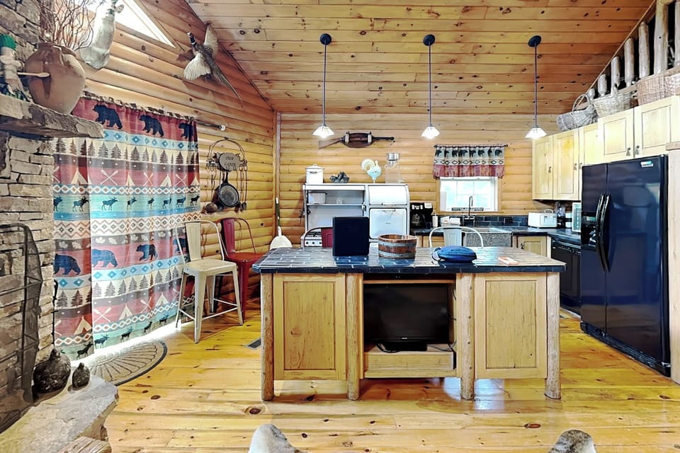 Smart TV Tucked In Kitchen Island