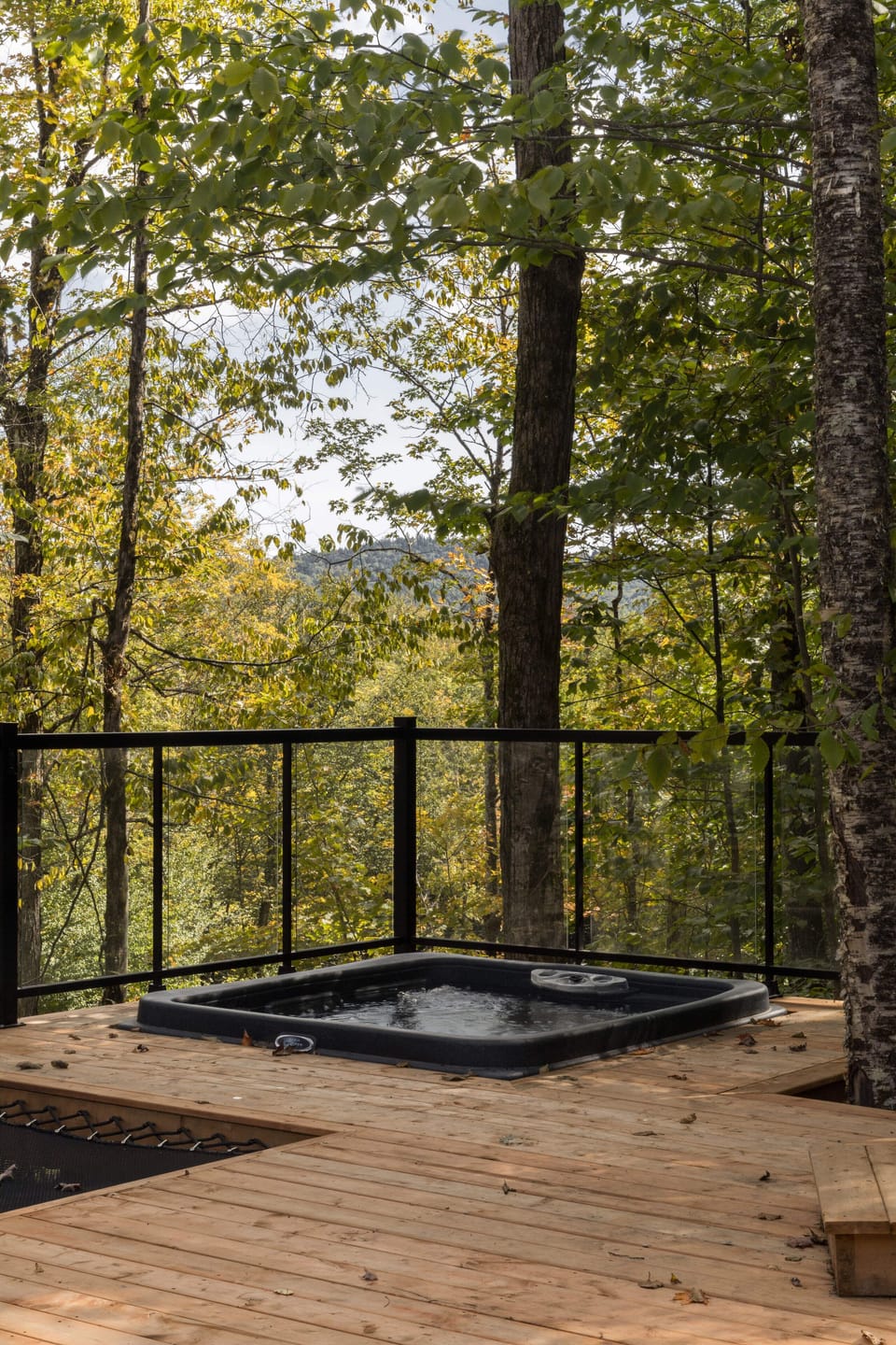 Built in spa/hot tub with mountain views