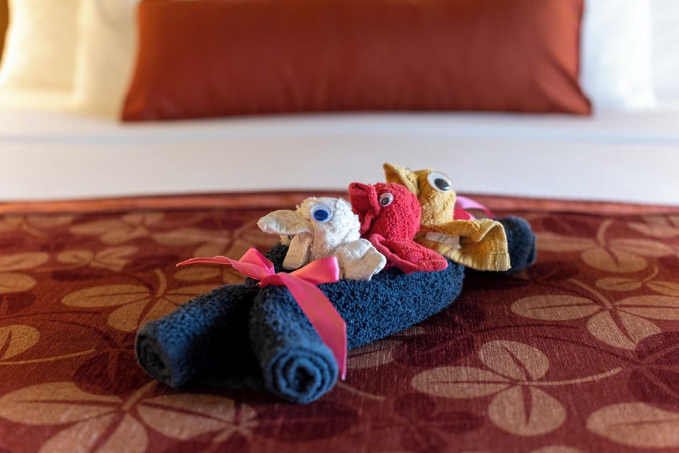 Enjoy a playful welcome touch that makes arrivals feel special.