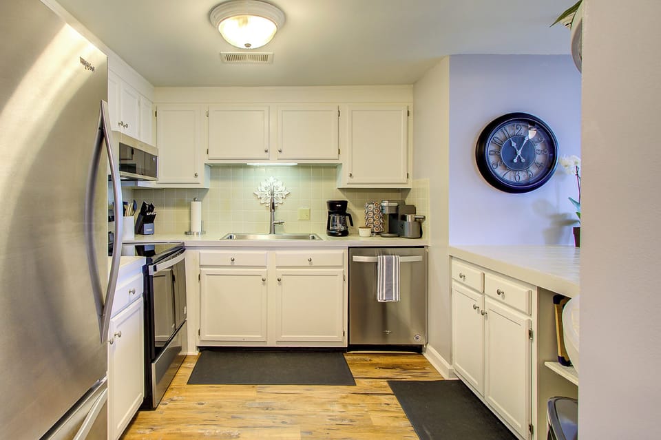 Kitchen amenities are within easy reach