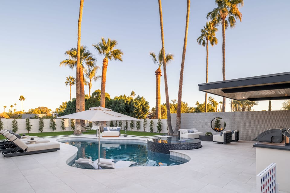 Lounge on the pool ledge
