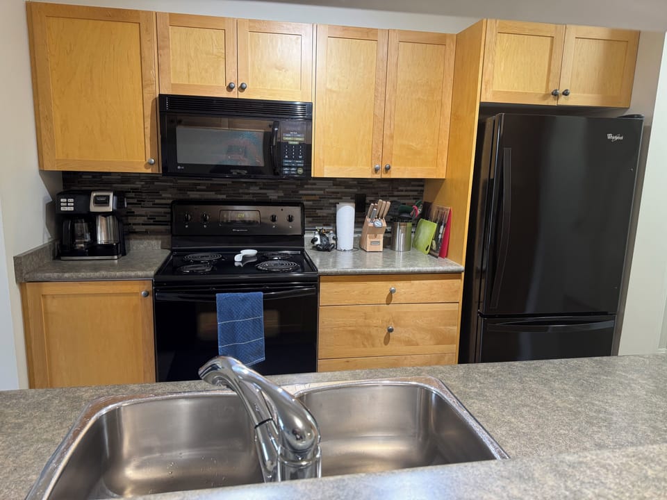 View of kitchen from dining room