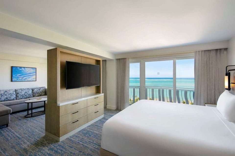 Wake up to sweeping ocean views from your plush bed.