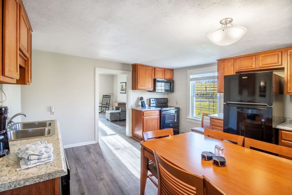 Where you can enjoy conveniences like a full kitchen