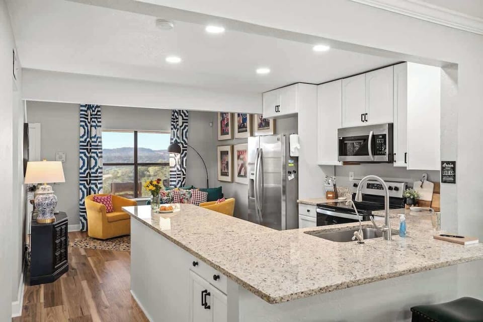 Cooking and entertaining is a breeze with the open floor plan.