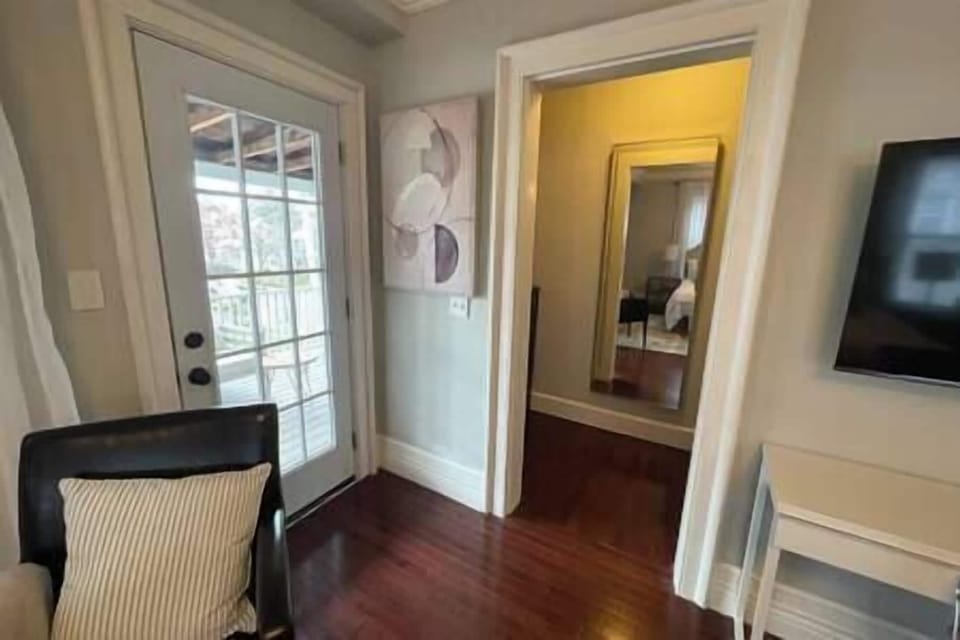 Closet area with mirror 