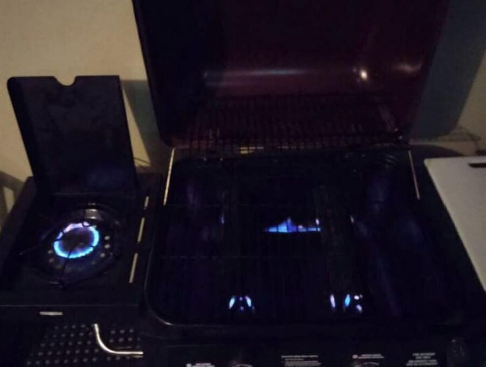 BBQ with a side burner.