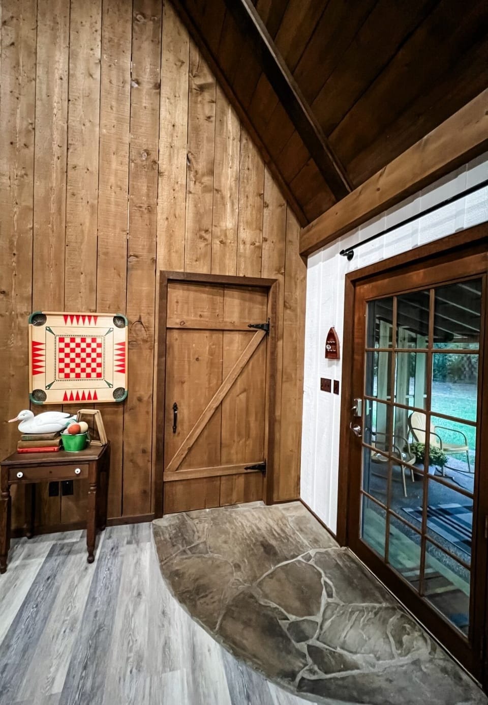 View out the french door.