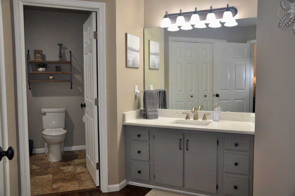 Separate Toilet and Shower Area