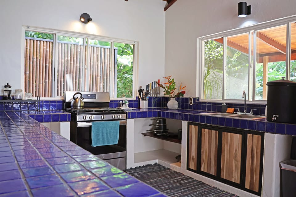 Large kitchen has everything you need for a group or family.