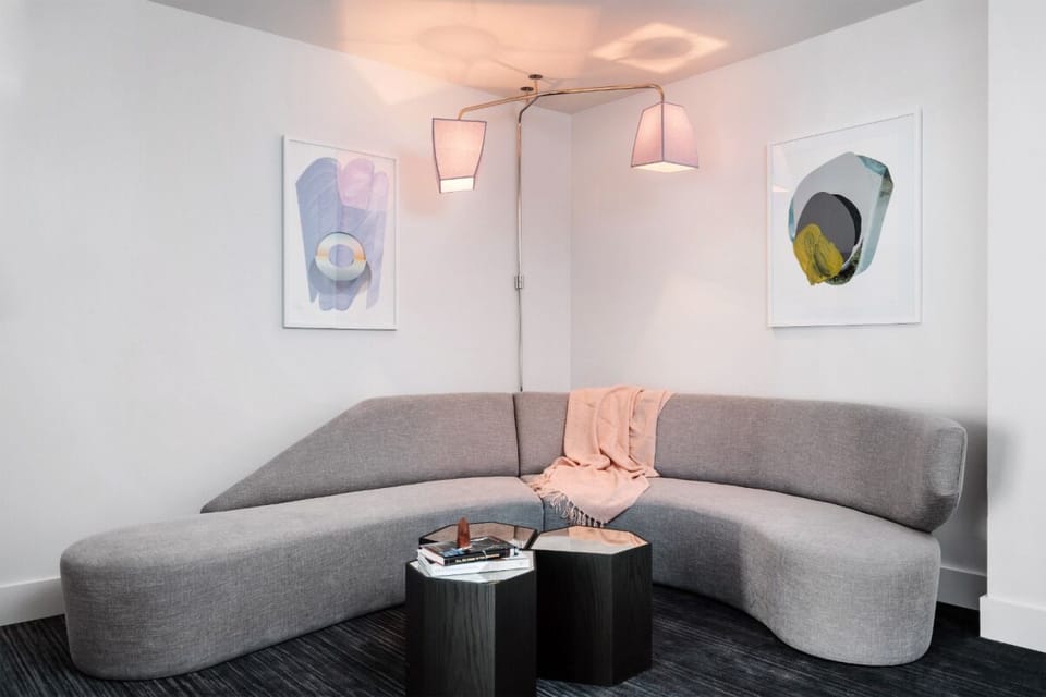 Stretch out comfortably on the oversized sectional after exploring.