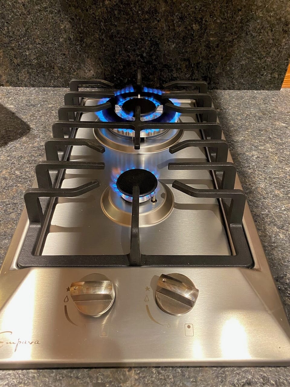 2-burner gas cooktop.