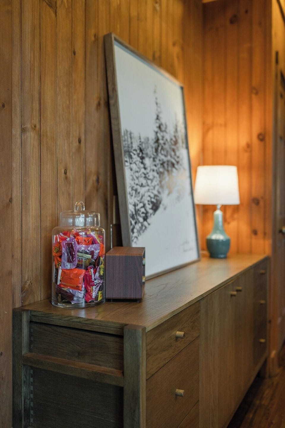 Sweet delights await! Our candy jar is ready to satisfy your taste buds.