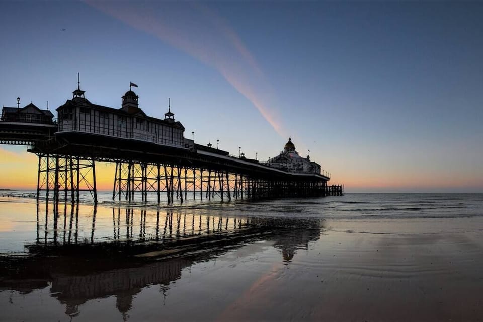The landmark Eastbourne Pier has spectacular sunrises and sunsets as a back drop most days.