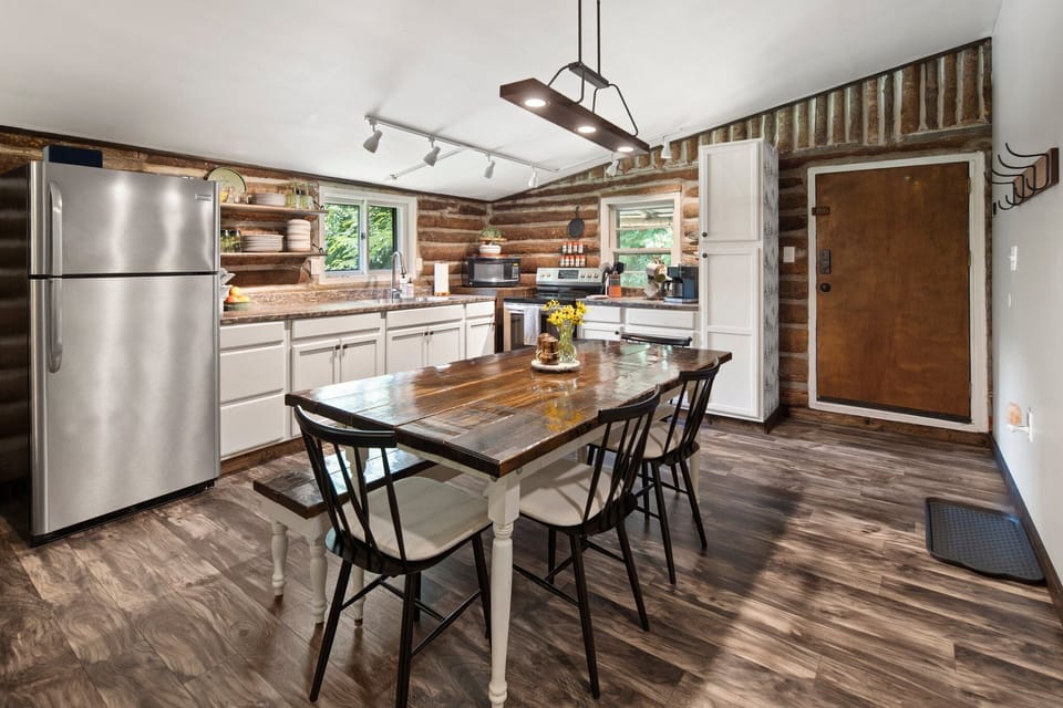 Enjoy relaxed meals and competitive game nights around the kitchen table.