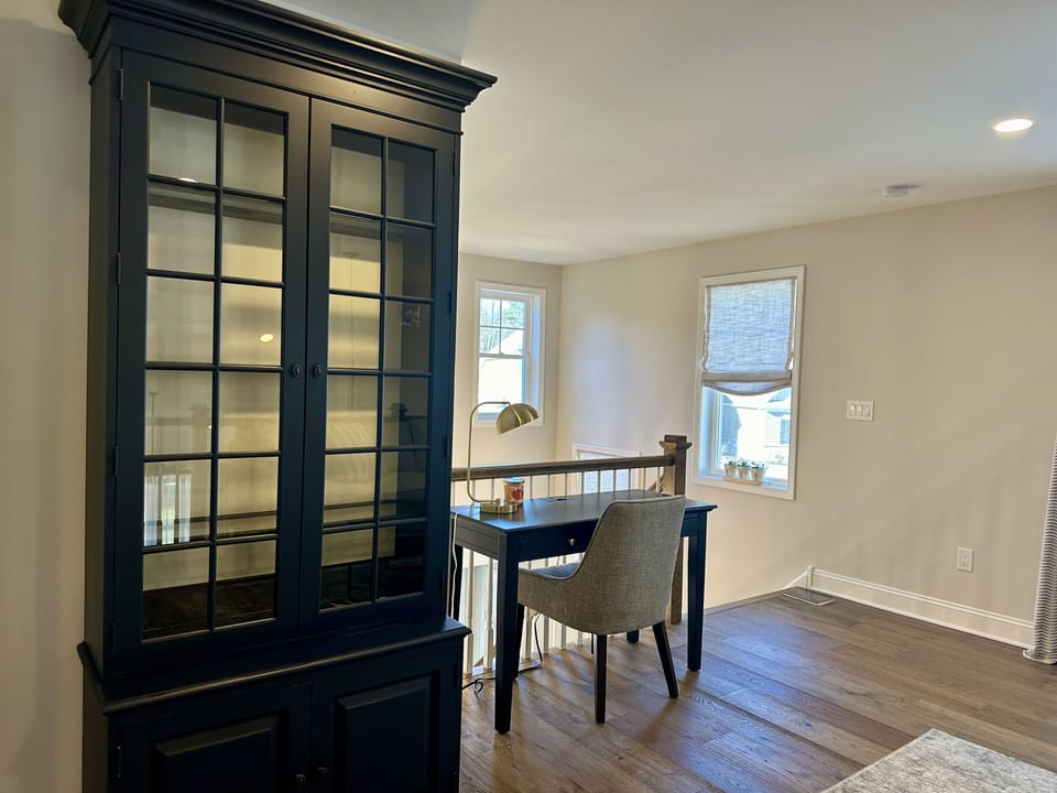 Family room loft with working space