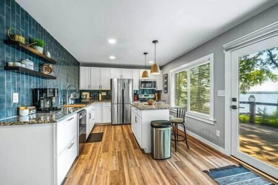 Enjoy big lake views while cooking in our fully stocked kitchen.