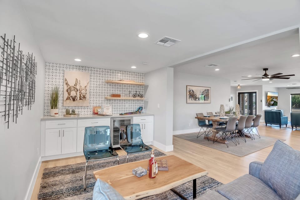 Bar area off main living and dining area