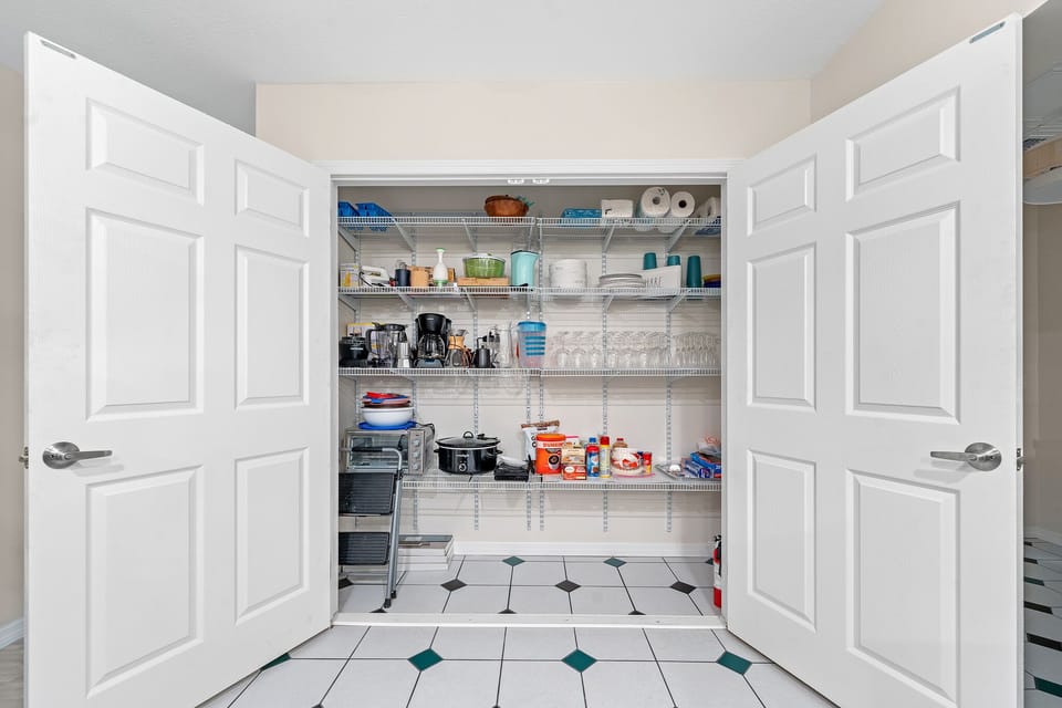 A well-appointed pantry for your cooking needs. 