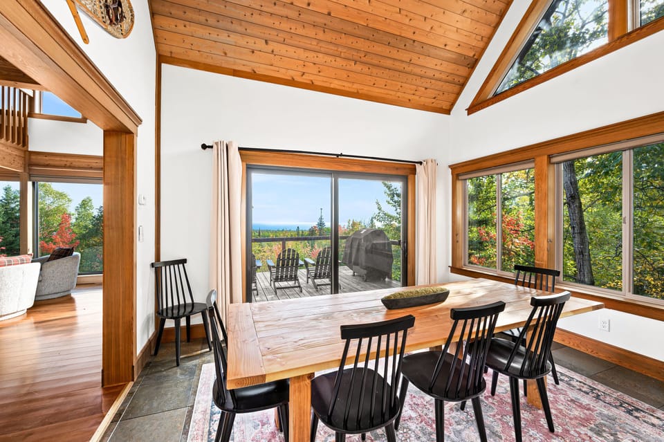 Attached is a top floor deck with a grill for guests to enjoy. 