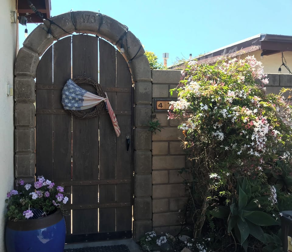 Garden entrance to the studio