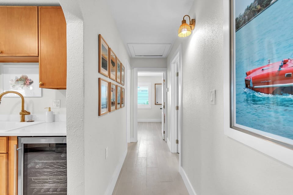 Hallway to the bedrooms and baths.