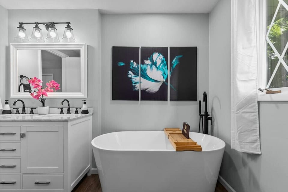Master bathroom. Enjoy the soaking tub!