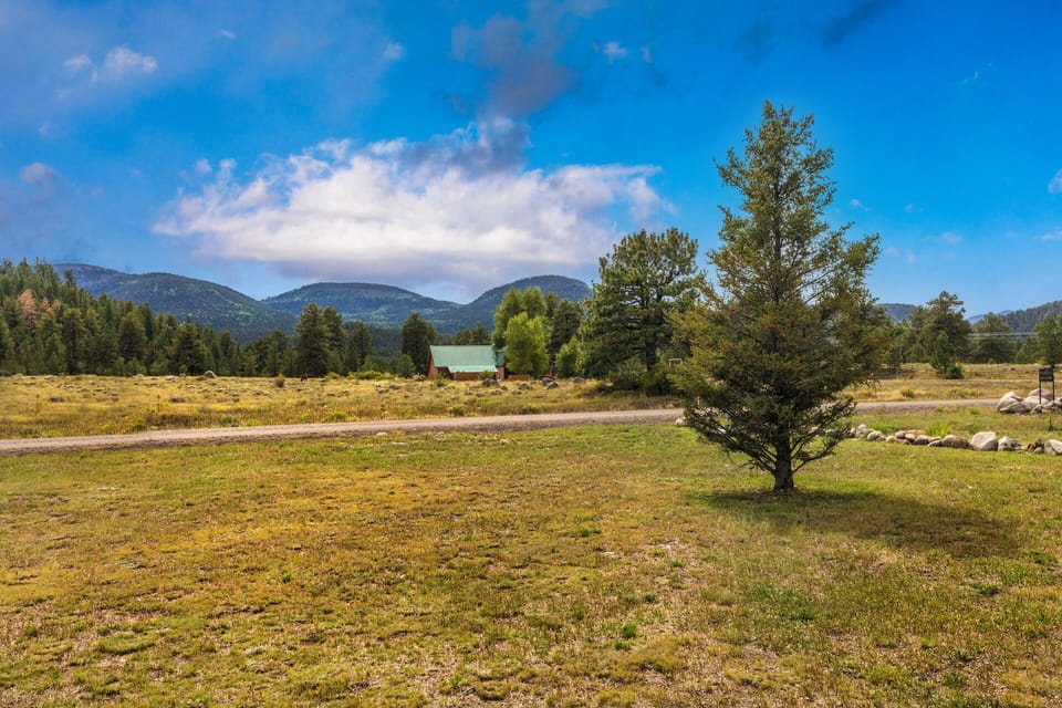 View from the front porch of the cabin