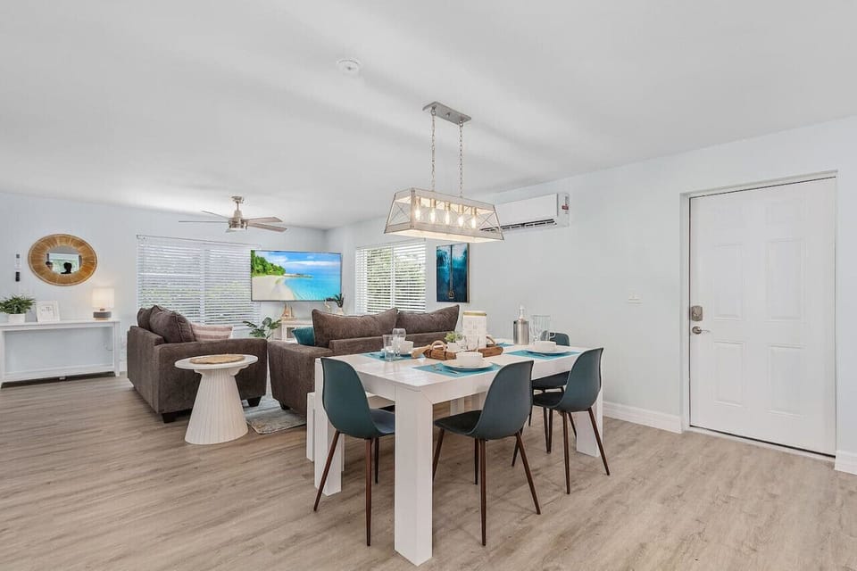 Dine in style with modern decor and clean lines