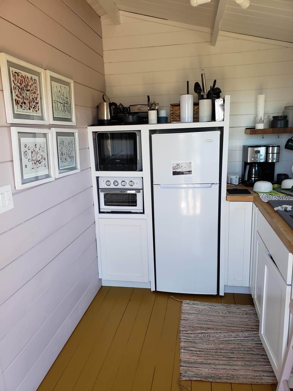 Coffeemaker, Fridge, Microwave and Mini Oven