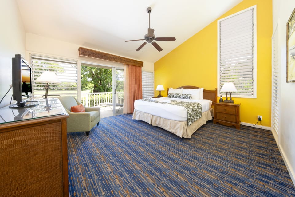 Open the doors and savor morning air from your room.