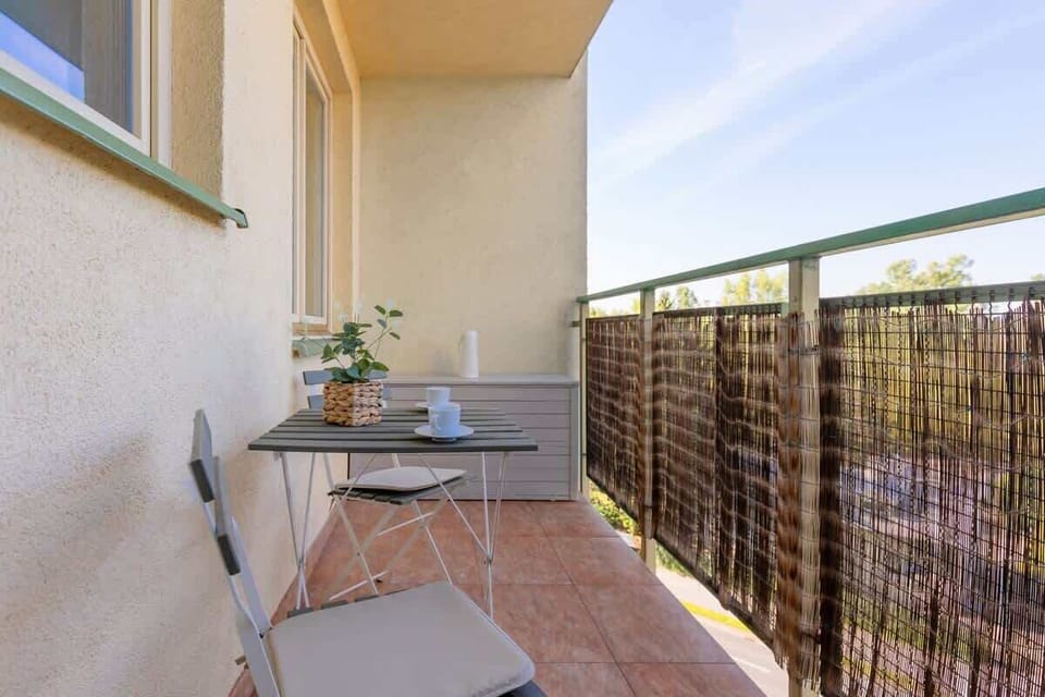 Balcony perfect for drinking coffee or tea. 