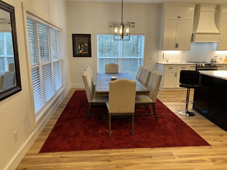 Dining table. Seats 8.