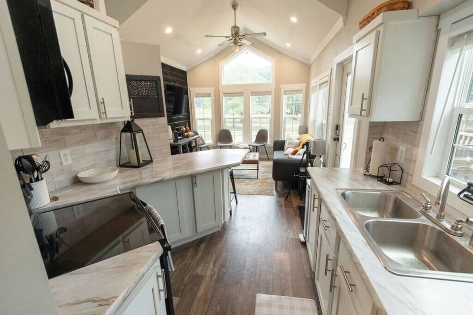 Full view of kitchen space