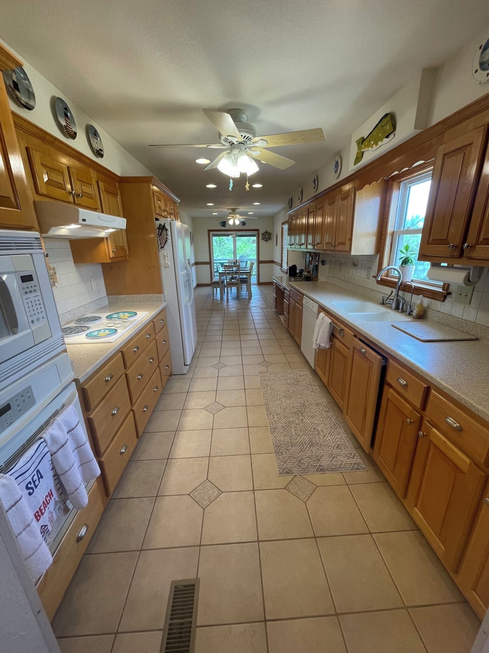 Enjoy a large kitchen with easy access to outdoor seating on the back deck.