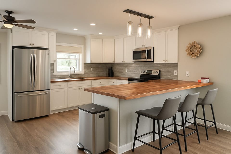 While you make dinner, have a pleasant company sit by your side. 