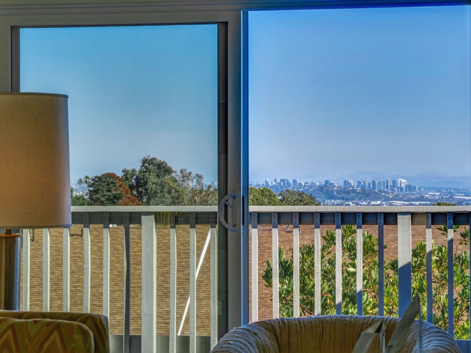 San Diego skyline view from living room