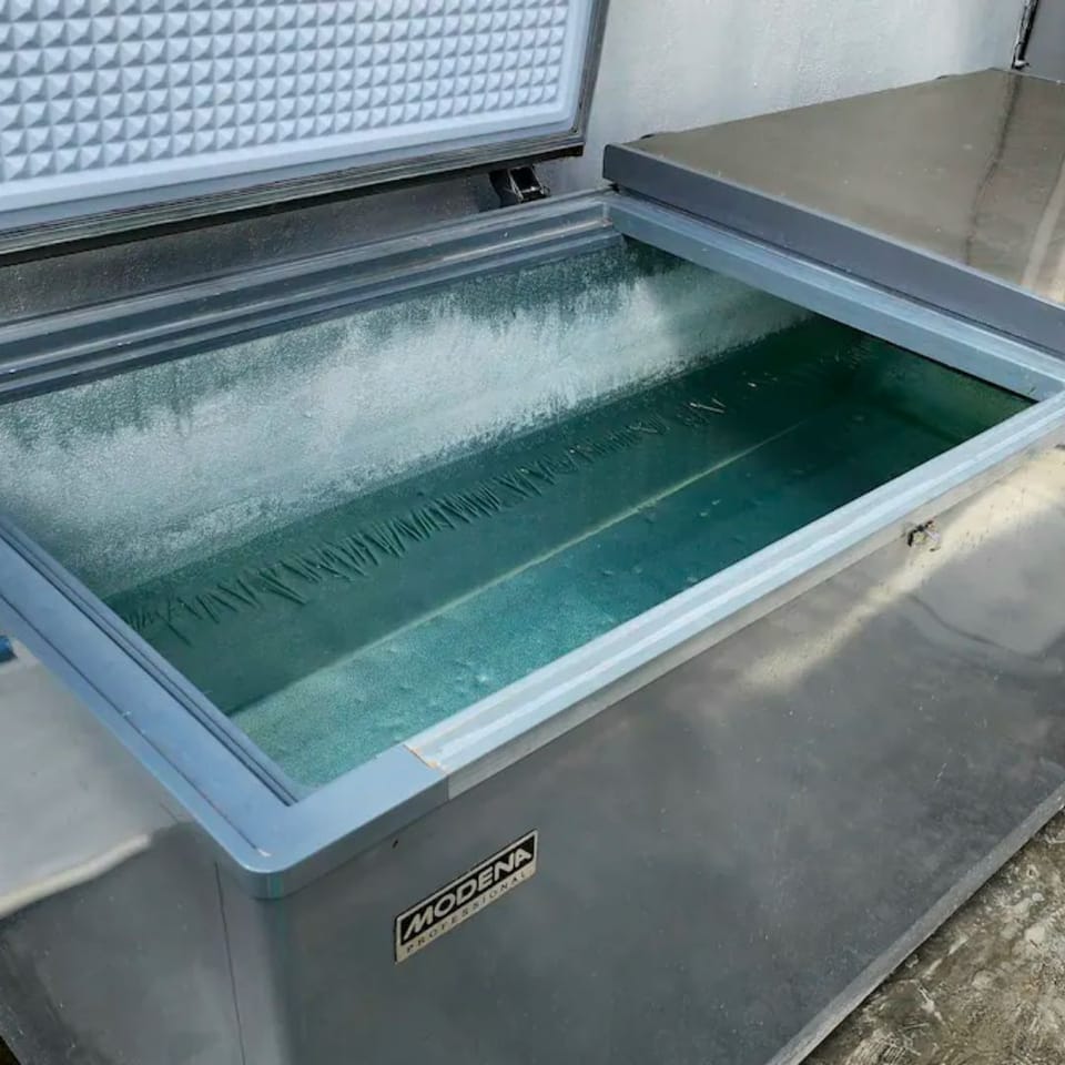 Ice bath. 