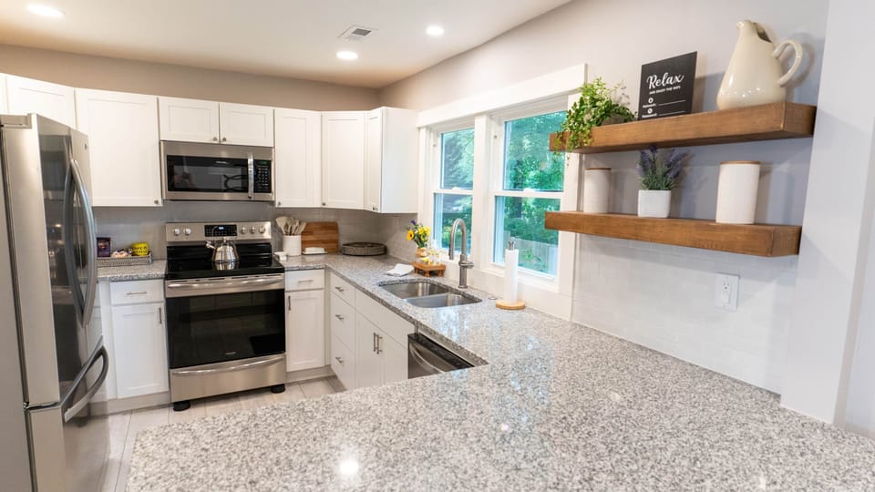 Fully stocked kitchen