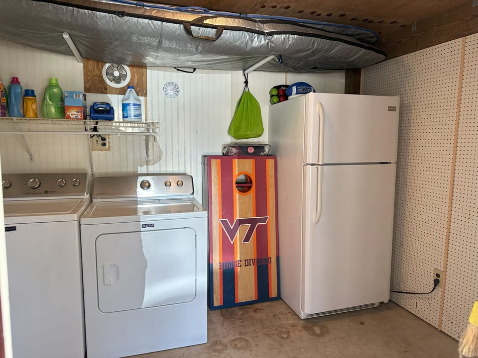 Lower Level Laundry with Extra Fridge
