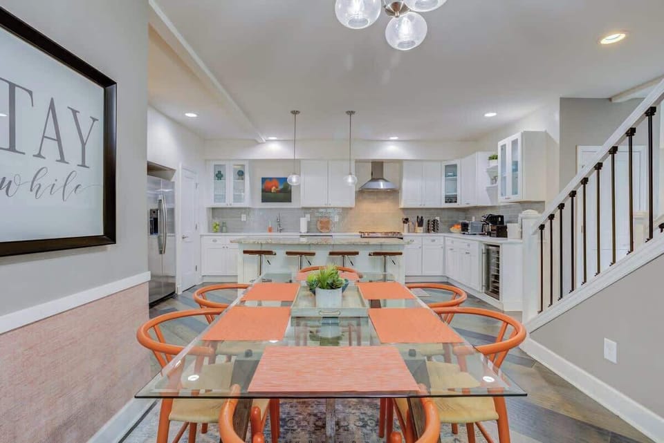 This cute dining area, featuring a four-seater dining table, is truly impressive and exceptional. The charm of the setup invites you to enjoy delightful meals in a cozy and stylish atmosphere.