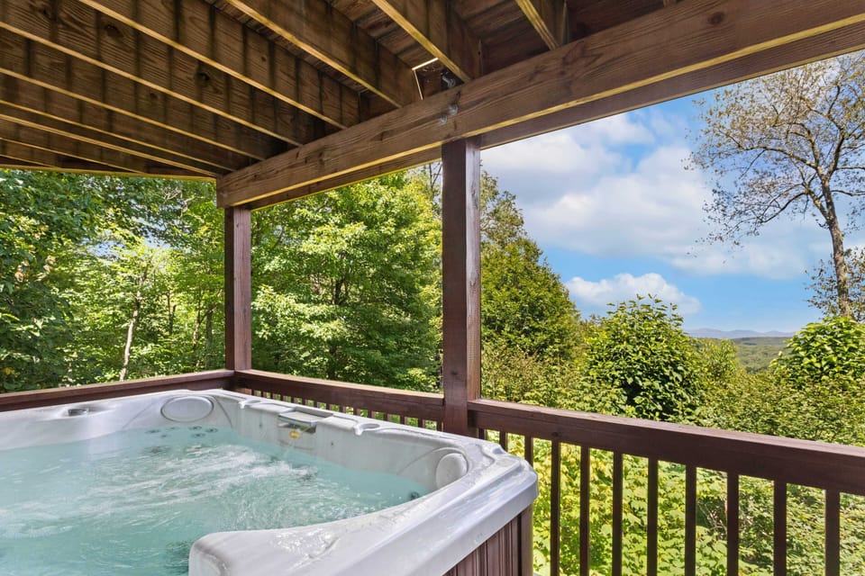 Relax in the Hot Tub on the Lower Level Deck