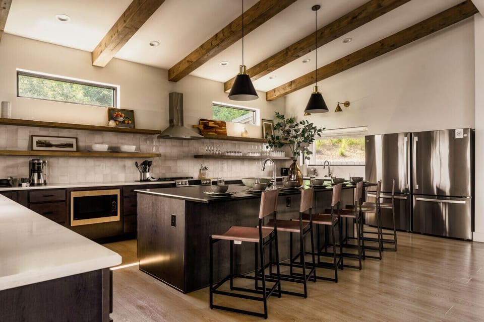 A fully stocked kitchen with everything you could need during your stay!
